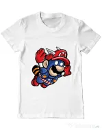 Tricou ADLER barbat Captain Mario Alb