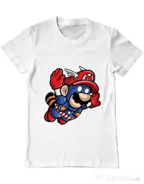 Tricou ADLER barbat Captain Mario Alb