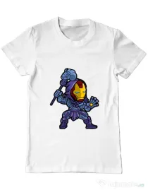 Tricou ADLER barbat Iron Skeletor Alb