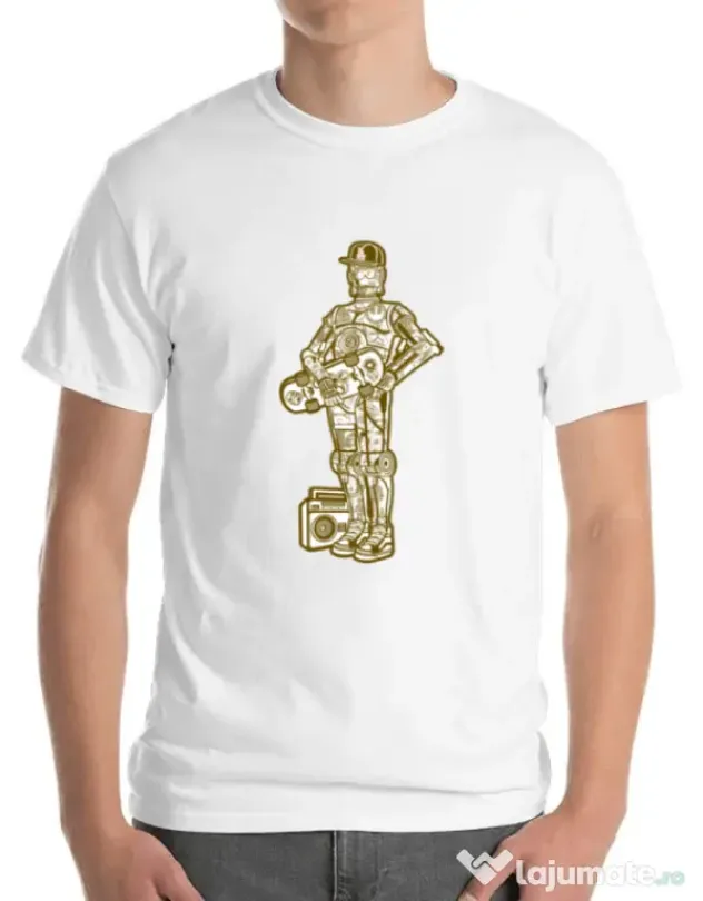 Tricou ADLER barbat Street C3PO Alb
