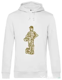 Hoodie barbat cu gluga Street C3PO Alb