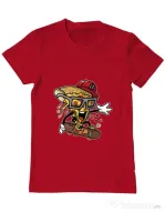 Tricou ADLER barbat Pizza Skater Rosu