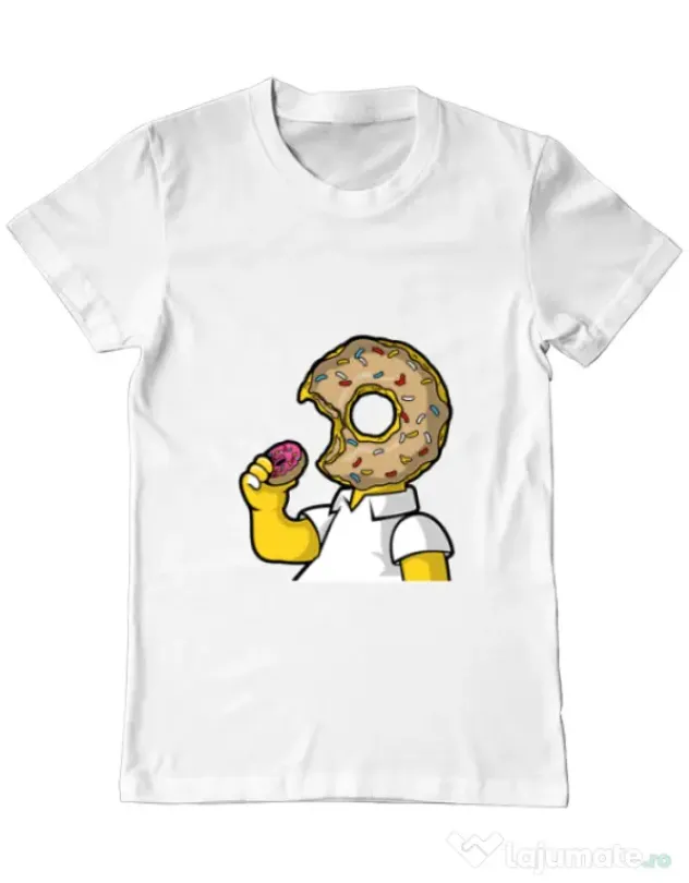 Tricou ADLER barbat I Like Donut Alb