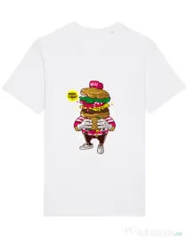 Tricou STANLEY STELLA barbat I Love Burger Alb