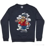 Bluza ADLER barbat Pizza Beard Denim inchis