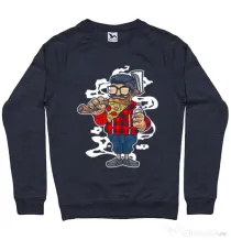 Bluza ADLER barbat Pizza Beard Denim inchis