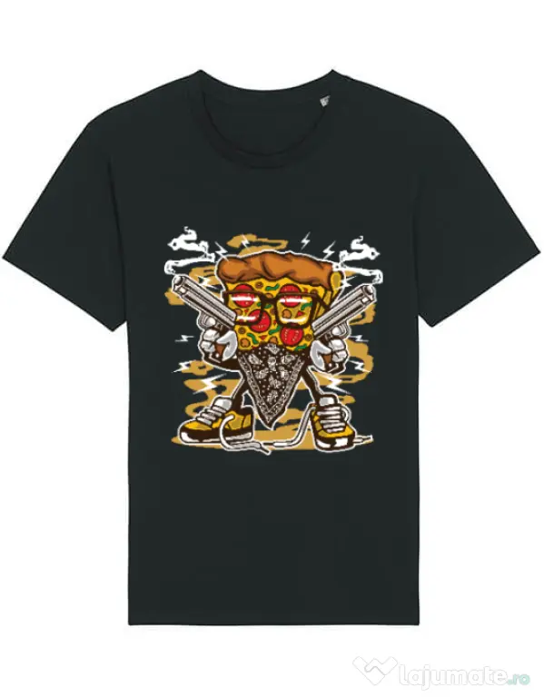 Tricou STANLEY STELLA barbat Pizza Gangster Negru