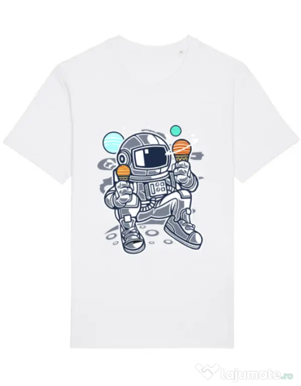 Tricou STANLEY STELLA barbat Astronaut Ice Cream Alb