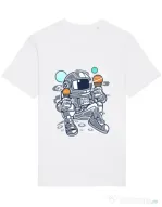 Tricou STANLEY STELLA barbat Astronaut Ice Cream Alb