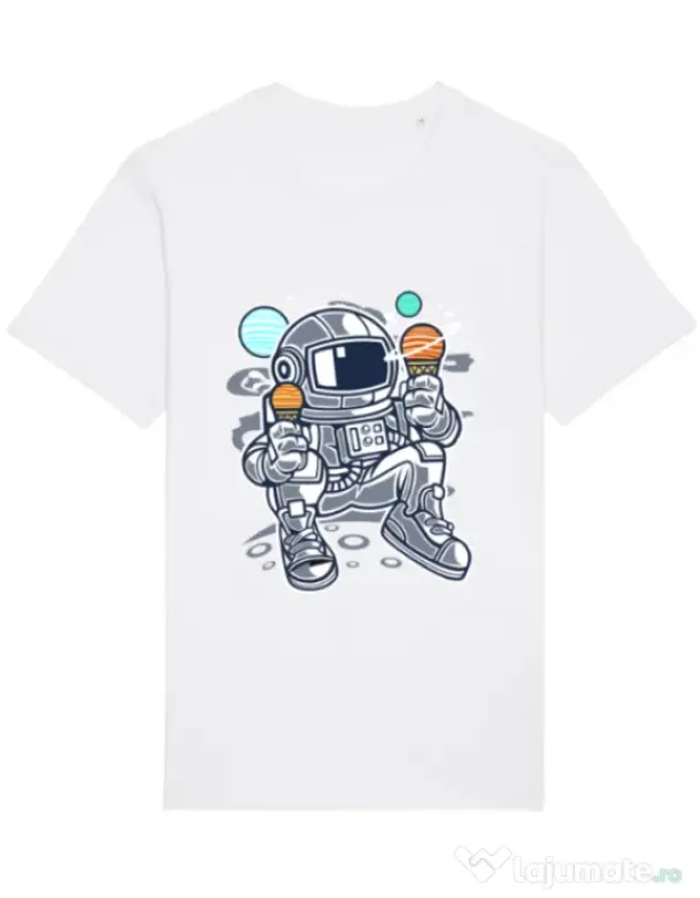 Tricou STANLEY STELLA barbat Astronaut Ice Cream Alb