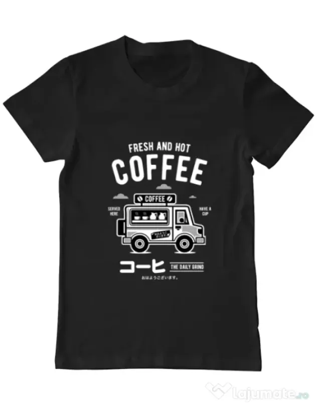 Tricou ADLER barbat Coffee Van Negru