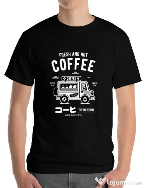 Tricou ADLER barbat Coffee Van Negru