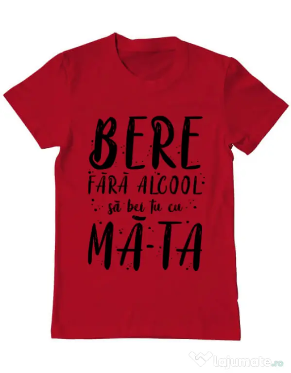 Tricou ADLER barbat Bere fara alcool Rosu