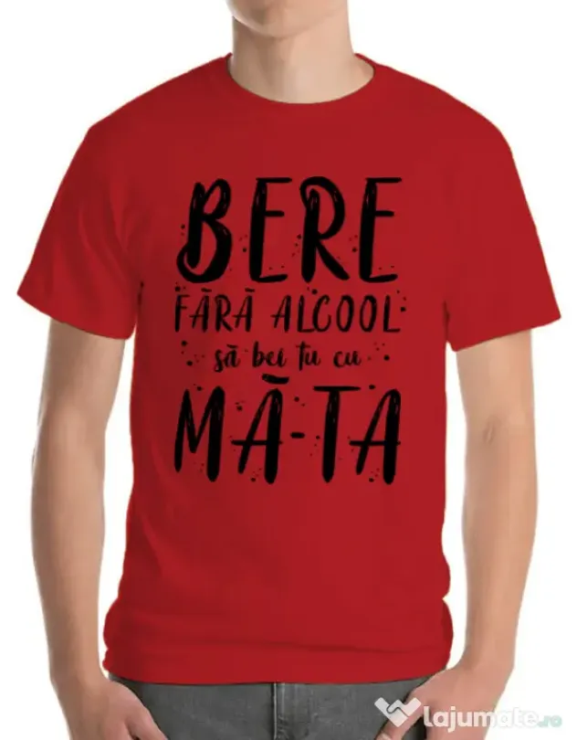 Tricou ADLER barbat Bere fara alcool Rosu