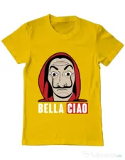 Tricou ADLER barbat Bella ciao Galben 