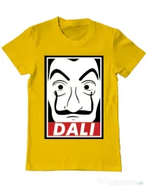 Tricou ADLER barbat Dali mask Galben