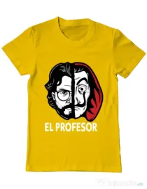 Tricou ADLER barbat El profesor Galben