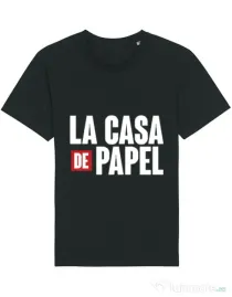 Tricou STANLEY STELLA barbat La casa de papel Negru