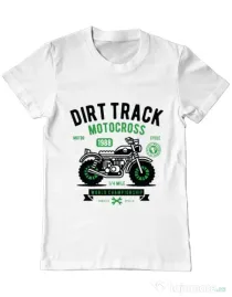 Tricou ADLER barbat Dirt Track Alb