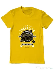 Tricou ADLER barbat Train Traveller Galben