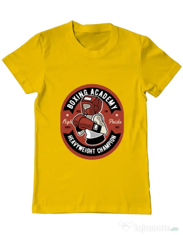 Tricou ADLER barbat Boxing Academy Galben