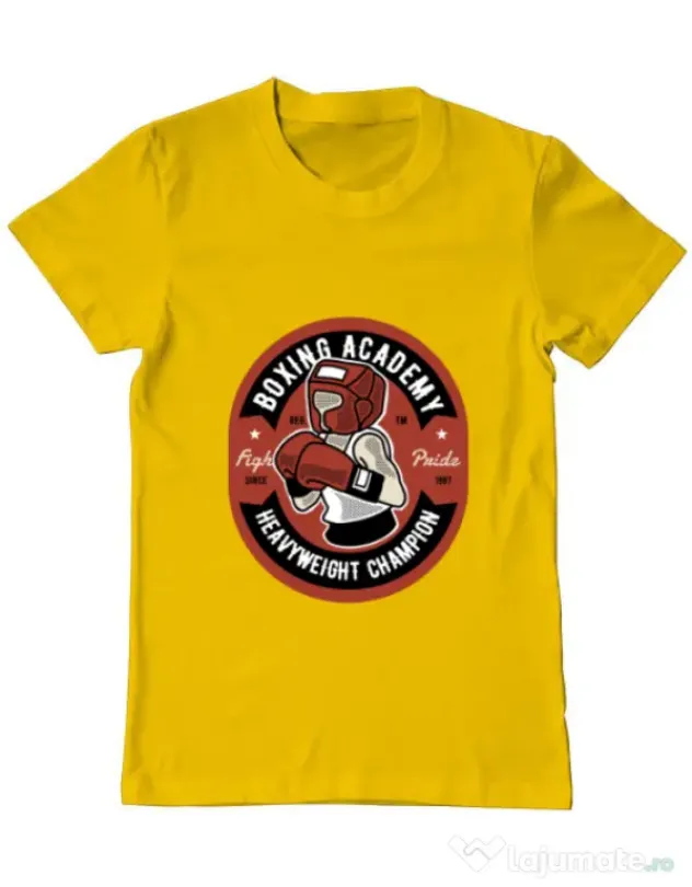 Tricou ADLER barbat Boxing Academy Galben
