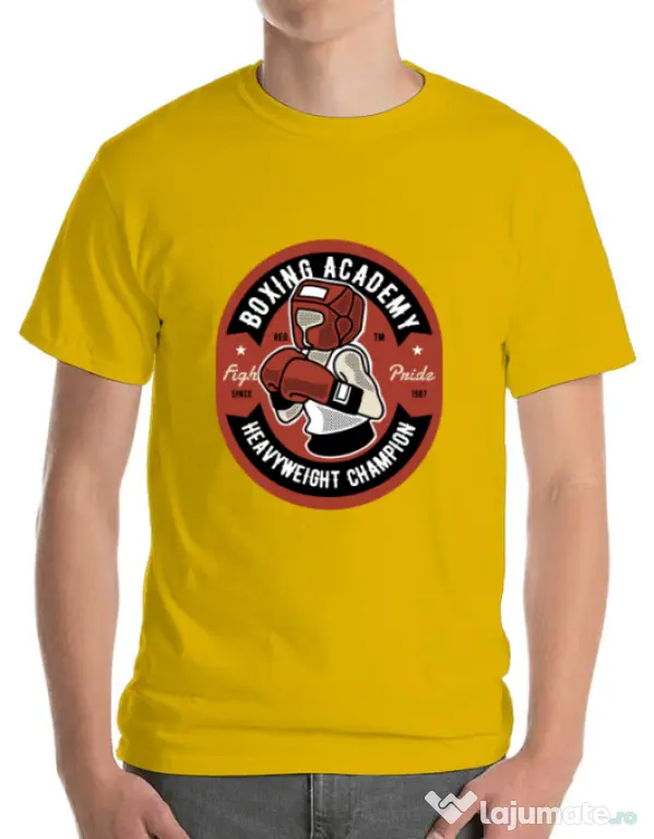 Tricou ADLER barbat Boxing Academy Galben