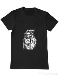 Tricou ADLER barbat Grenade Brain Negru