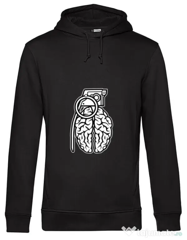 Hoodie barbat cu gluga Grenade Brain Negru