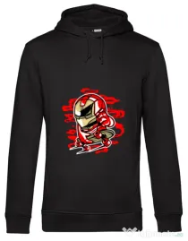 Hoodie barbat cu gluga Iron Skate Negru