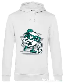 Hoodie barbat cu gluga Street Soccer Alb