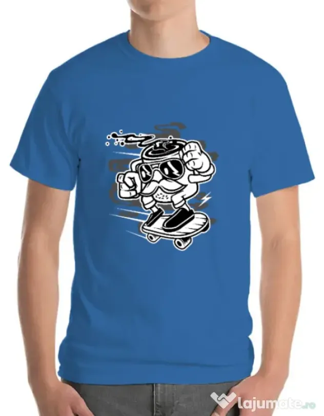 Tricou ADLER barbat Mr Coffee Albastru azuriu