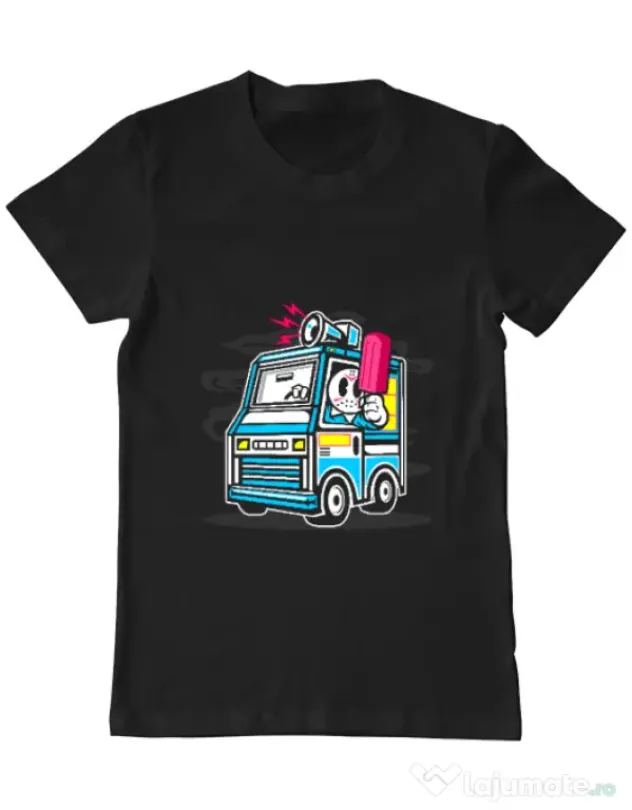 Tricou ADLER barbat Ice Cream Truck Negru