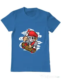 Tricou ADLER barbat Killer Skater Albastru azuriu