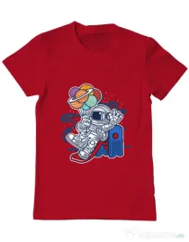 Tricou ADLER barbat Space Slider Rosu