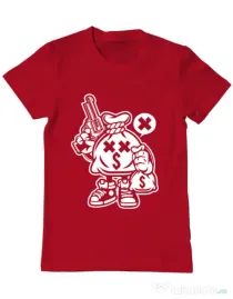 Tricou ADLER barbat Money Takers Rosu