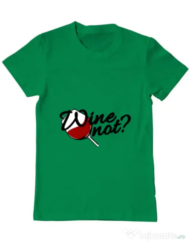 Tricou ADLER barbat Wine not Verde mediu