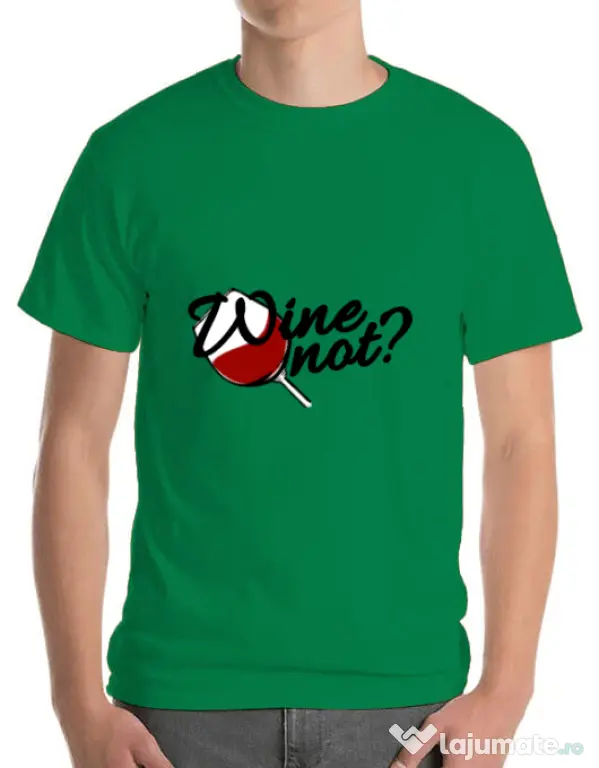 Tricou ADLER barbat Wine not Verde mediu