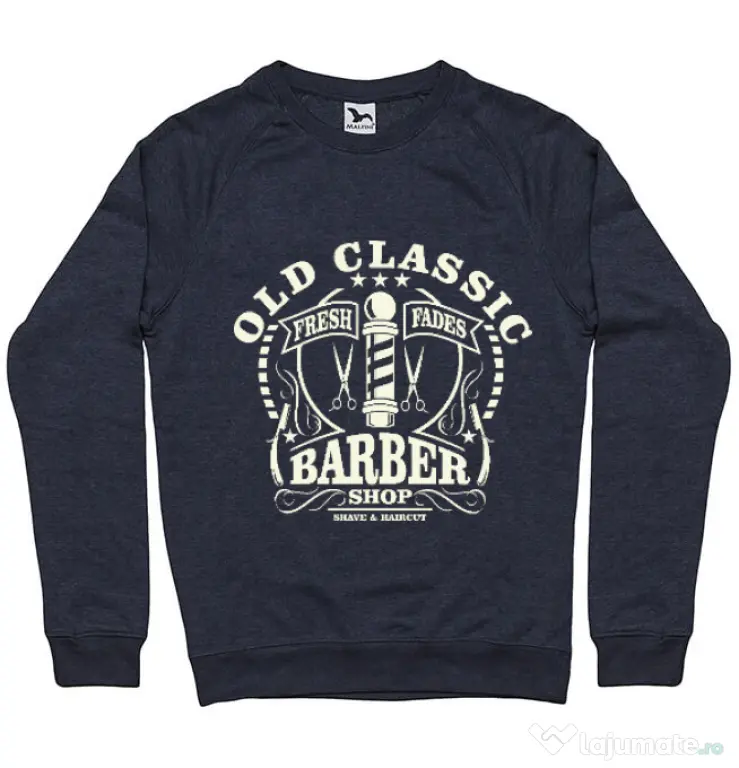 Bluza ADLER barbat Old Classic Barber Denim inchis