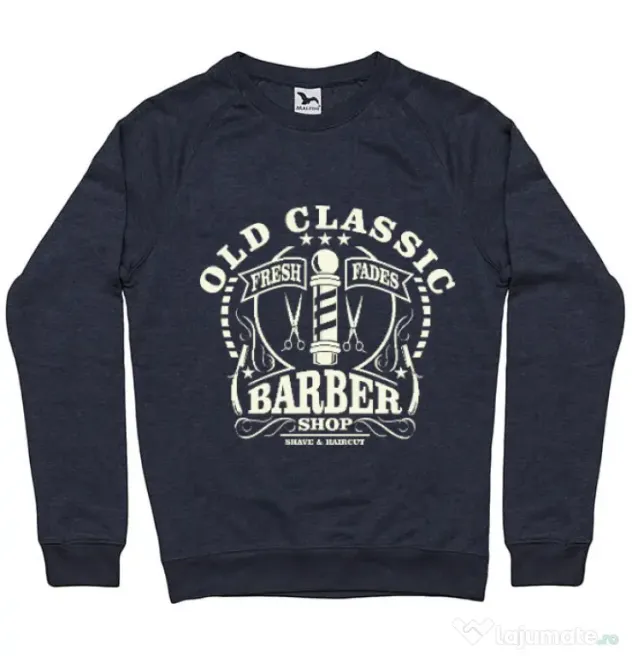Bluza ADLER barbat Old Classic Barber Denim inchis