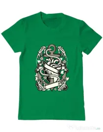 Tricou ADLER barbat Heart and Anchor Verde mediu