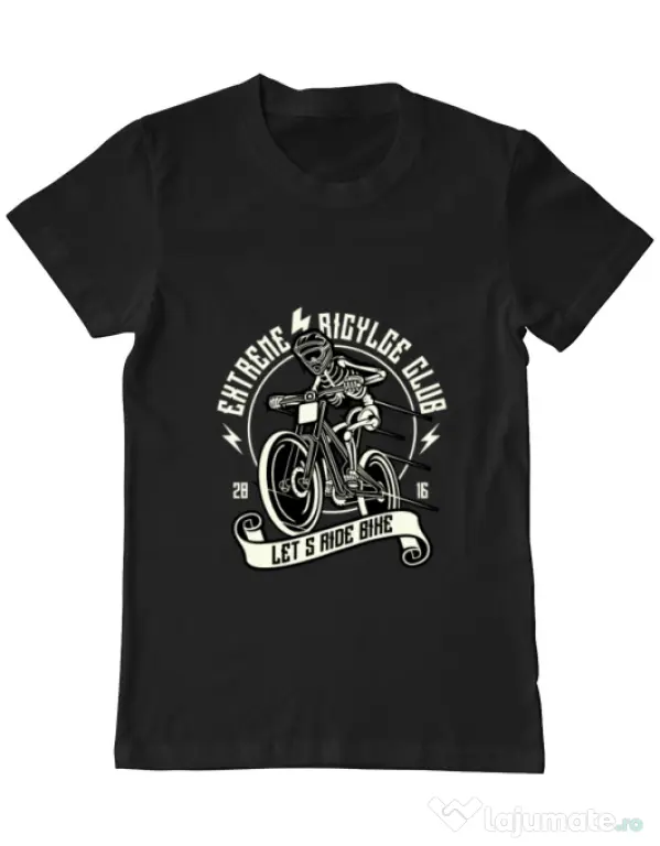Tricou ADLER barbat Lets Ride Bike Negru