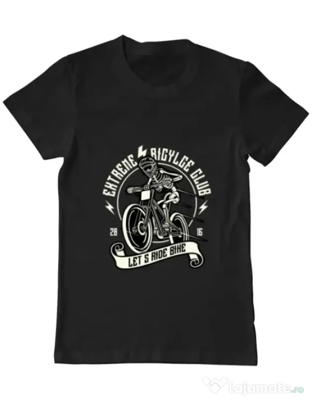 Tricou ADLER barbat Lets Ride Bike Negru