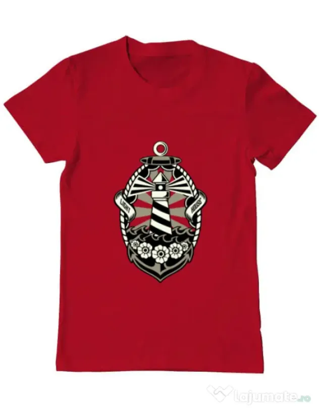 Tricou ADLER barbat Lighthouse Rosu