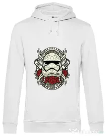 Hoodie barbat cu gluga Sugar Skull Trooper Alb