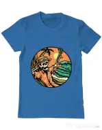 Tricou ADLER barbat Have a Nice Day Albastru azuriu