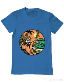 Tricou ADLER barbat Have a Nice Day Albastru azuriu