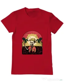 Tricou ADLER barbat Welcome to My Paradise Rosu