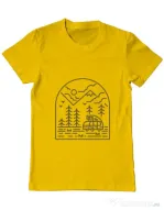 Tricou ADLER barbat Into the Mountain Galben