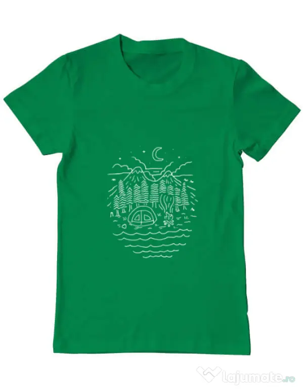 Tricou ADLER barbat The Great Outdoors Verde mediu